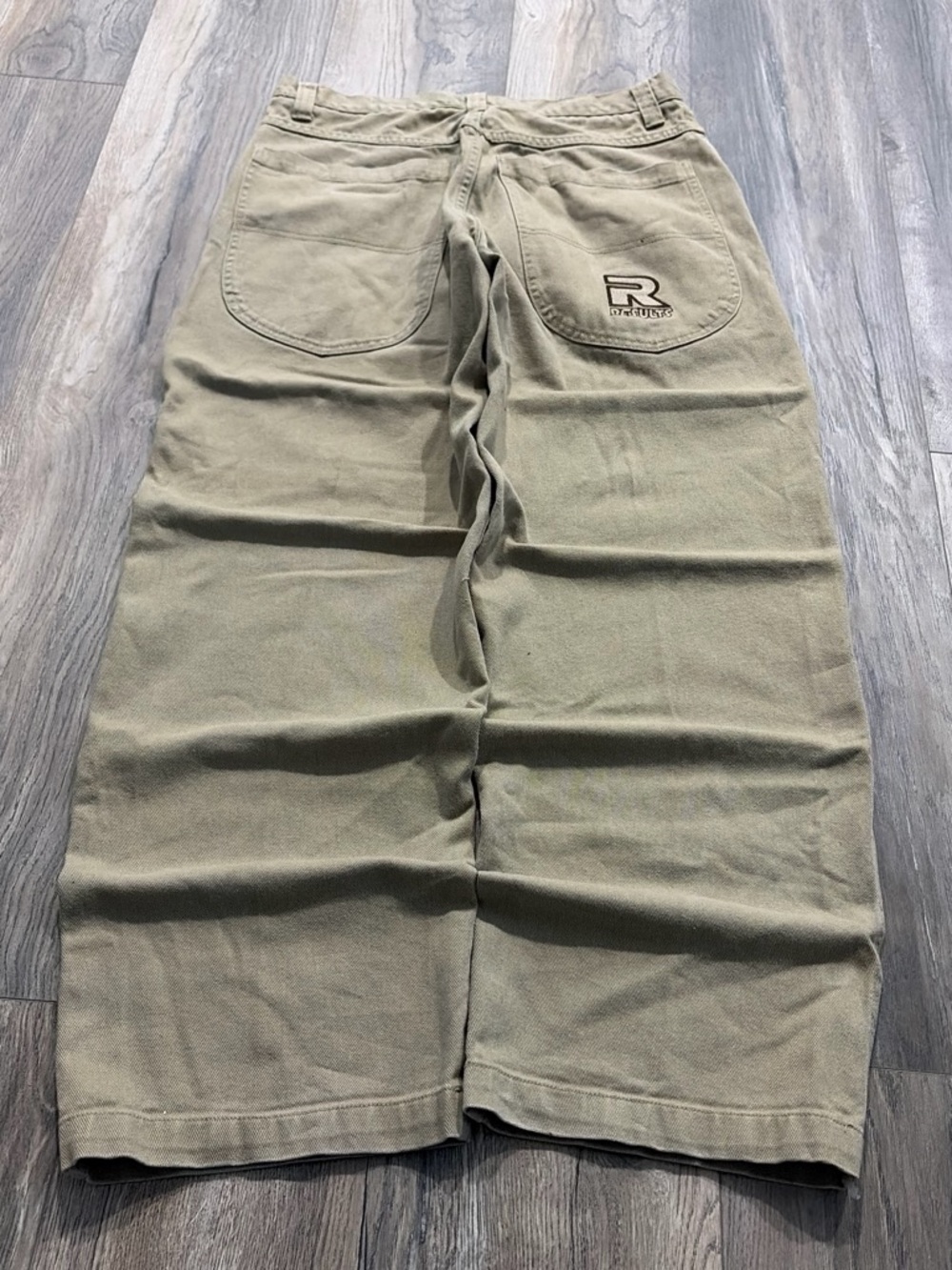 Vintage Results Jeans Baggy Wide Leg Khaki Skate Pants Size 34